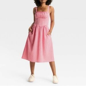 Wild Fable Red Gingham Dress